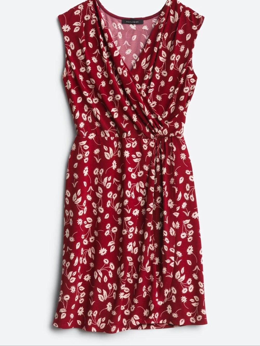 Floral Wrap Midi Dress in Burgundy -hail3y:23